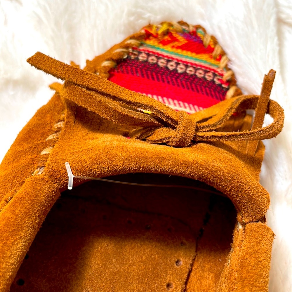 Minnetonka Genuine Suede Kitty Leather Moccasins - Picture 13 of 15